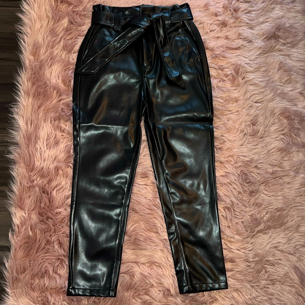 Express Vegan Leather High Waisted Pants